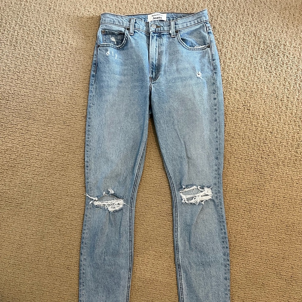 Distressed Reformation Jeans